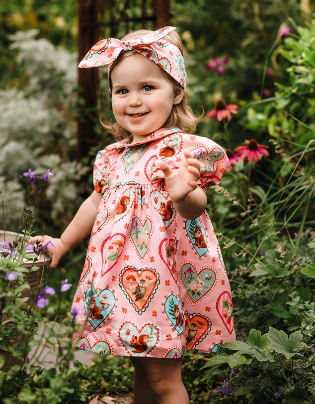 Fleur Harris - 'Woodland Love' Divine Dress and Headband Set in Peach