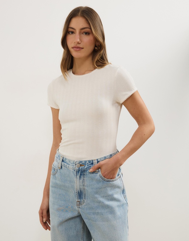 Atmos&Here - Darcie Pointelle Baby Tee