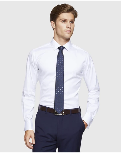 Oxford - White French Cuff Travel Shirt