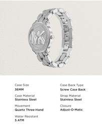Michael Kors - Phoebe Silver Tone Analogue Watch