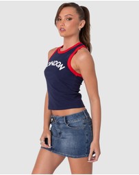EDIKTED - London Girl Contrast Tank Top