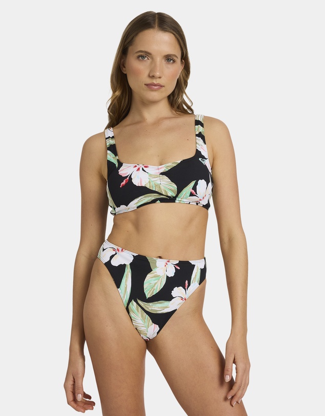 Roxy - Womens Printed Essentials Mid Waist Moderate Bikini Bottom