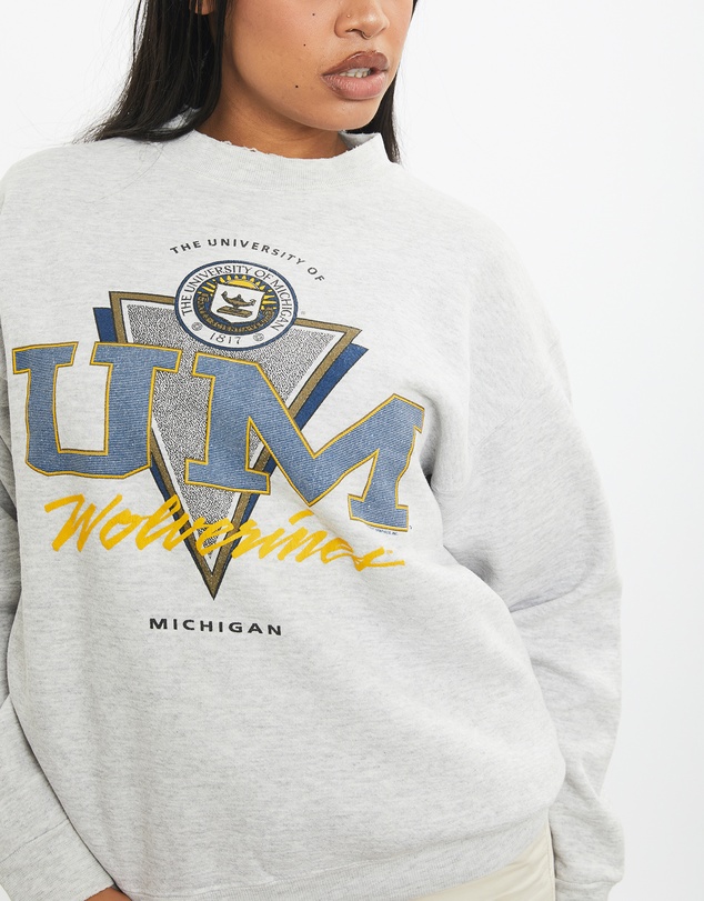 Vintage by The Real Deal - Pre Loved - 90s NCAA University of Michigan Wolverines Sweatshirt