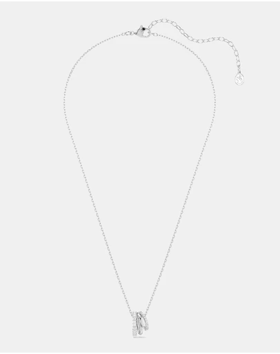 Swarovski - Hyperbola Pendant, Round Cut, White, Rhodium Plated
