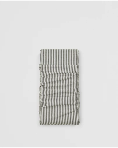 Country Road - Brae Australian Cotton Stripe Queen Flat Sheet