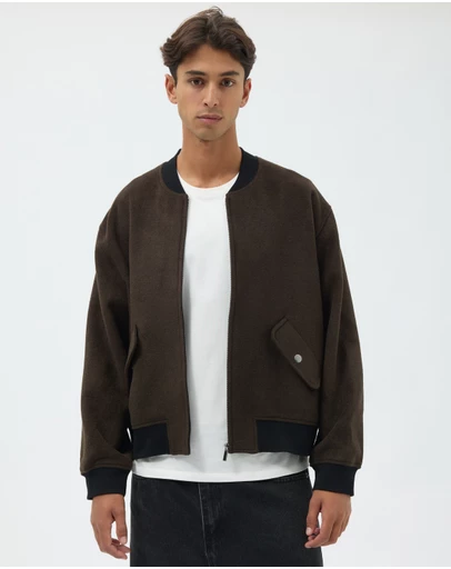 AERE - Wool Blend Bomber Jacket
