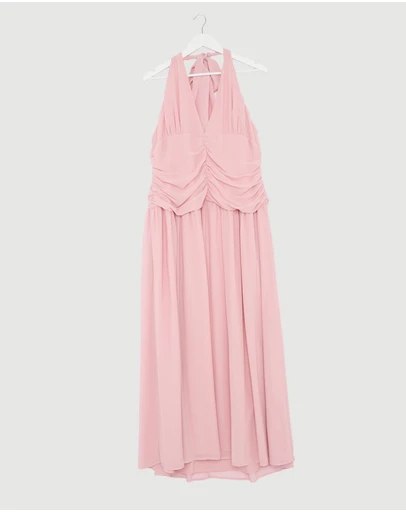 Revibe - Repaired CHANCERY Talara Halter Maxi Dress - AU 18