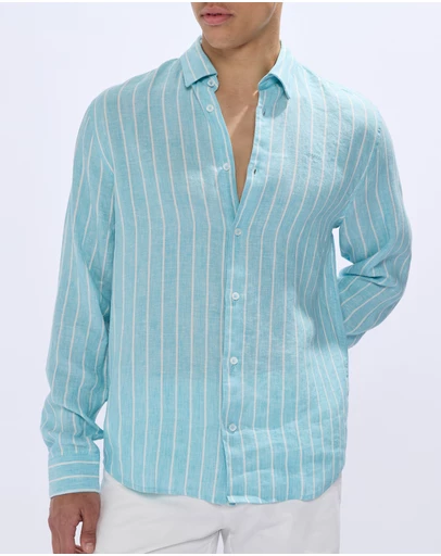 Marcs - Felix LS Stripe Linen Shirt