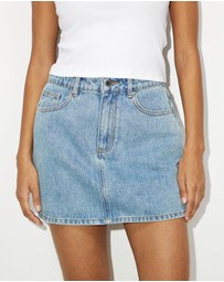 Dazie - Glow Getter Denim Mini Skirt