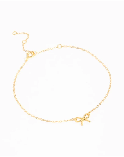 Lovisa - Gold Plated Sterling Silver Bow Chain Bracelet