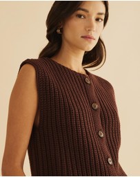Atmos&Here - Pia Open Knit Vest