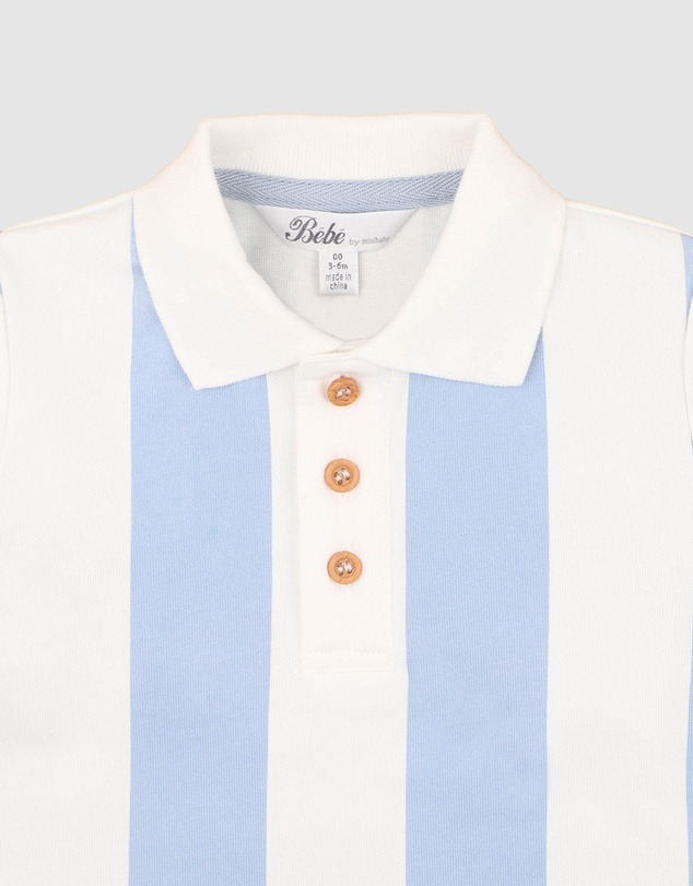 Bebe by Minihaha - Max Wide Stripe Rugby Polo - Babies