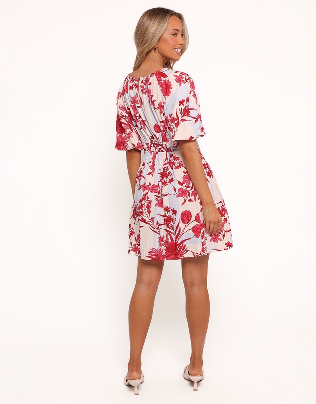 Petal & Pup - Simmons Mini Dress - Fuchsia Floral