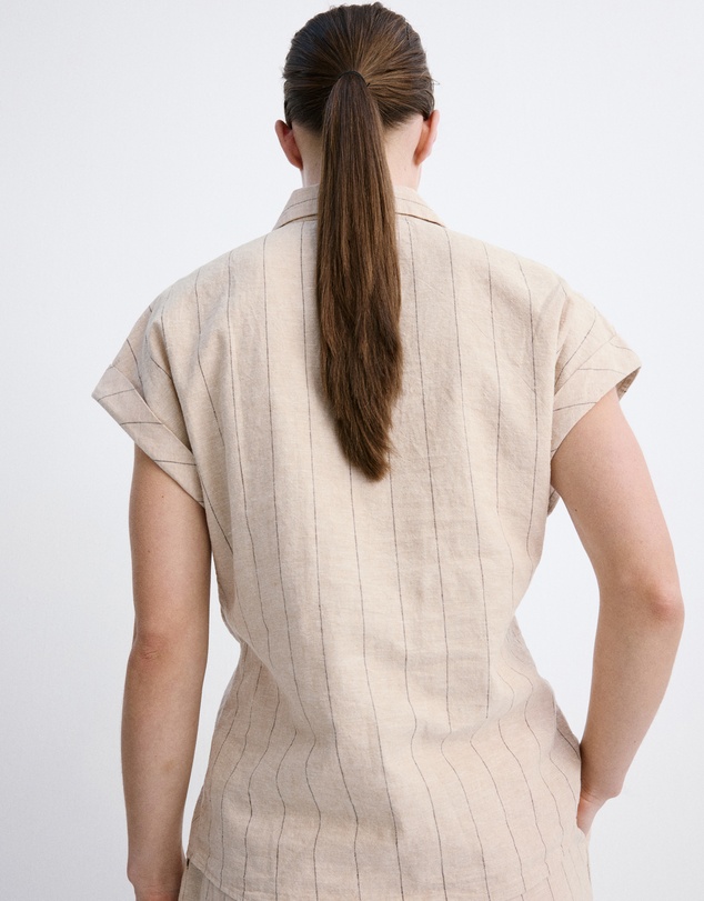 M.N.G - Linen Pinstripe Shirt