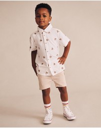 Huxbaby - Shortsleeve Huxbear Button Up Crisp - Babies