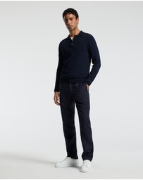 Calibre - Long Sleeve Tech Knit Polo Naval Blue