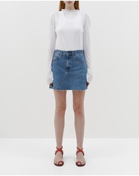 Bassike - regular raised neck long sleeve t.shirt