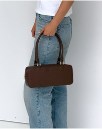 Morgan & Taylor - Mackenzie Rectangle Shoulder Handbag in Chocolate Brown
