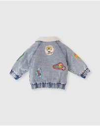 Goldie + Ace - Ari Denim Sherpa Jacket - Babies-Kids