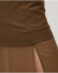 Minima Esenciales - Mika Contrast Layer Maxi Skirt