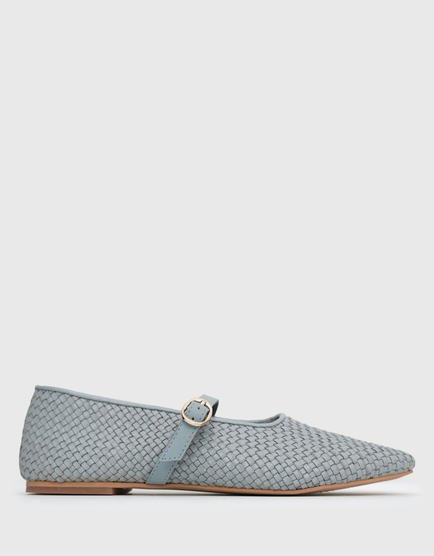 Betts - Gracie Leather Woven Ballet Flats