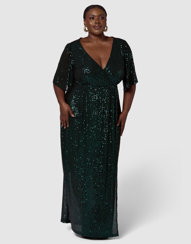 Pink Dusk by Curve Project - Lure Sequin Maxi Dress