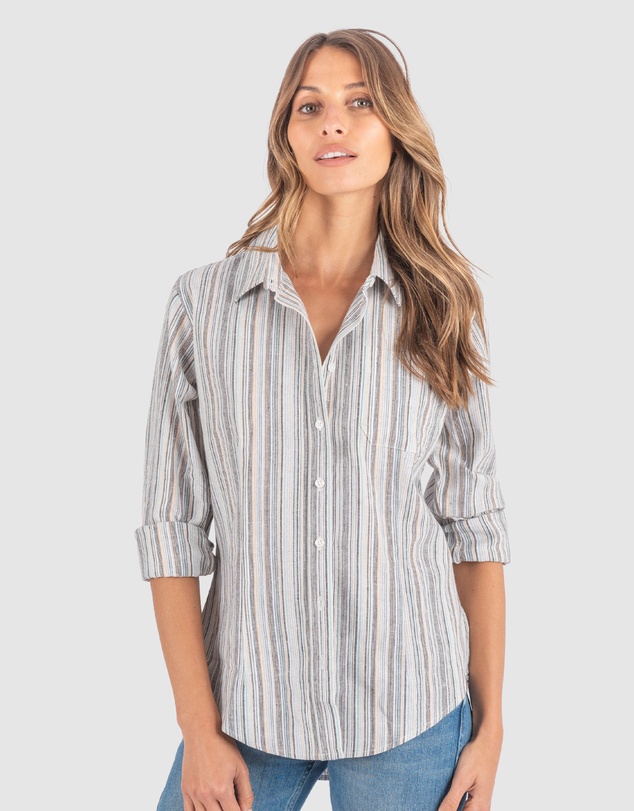 CAMIXA - IRIS Stripes Linen Shirt