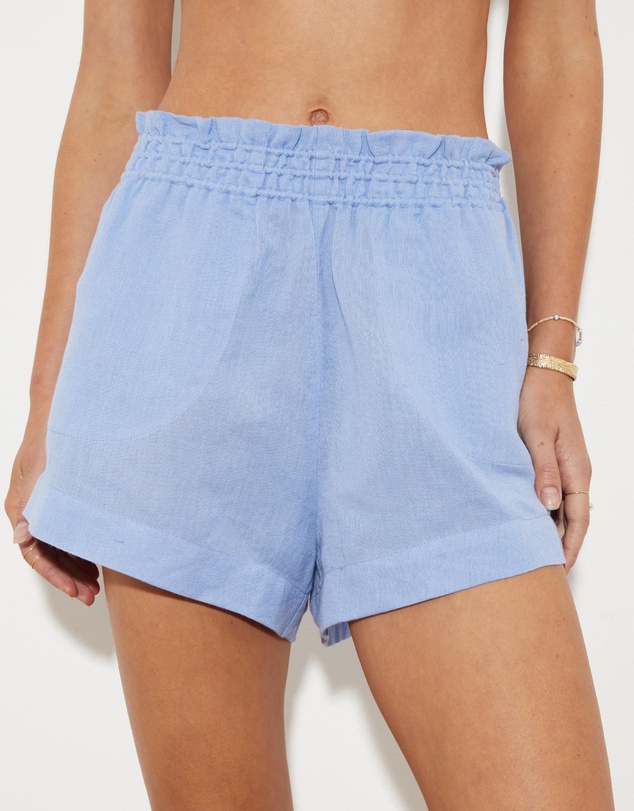 BOTEH - La Ponche Paper Bag Linen Shorts