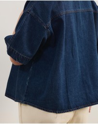 Atmos&Here Curvy - Mona SS Denim Shirt