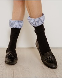 High Heel Jungle - Lauren Pinstripe Cuff Socks