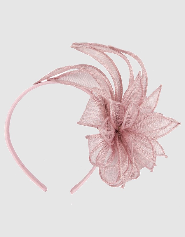 Max Alexander - Flower Pink Sinamay Fascinator Headband