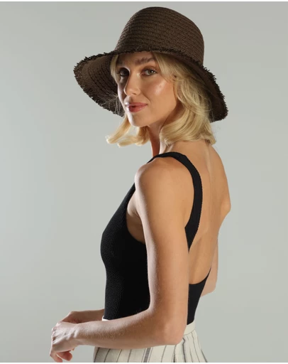 Morgan & Taylor - Elia Bucket Hat in Brown