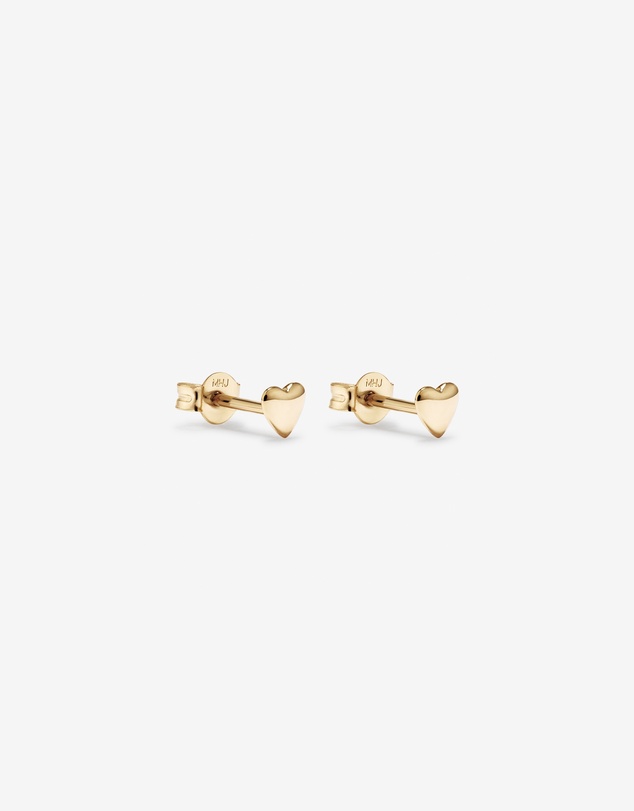 Michael Hill - Heart Stud Earrings in 10kt Yellow Gold