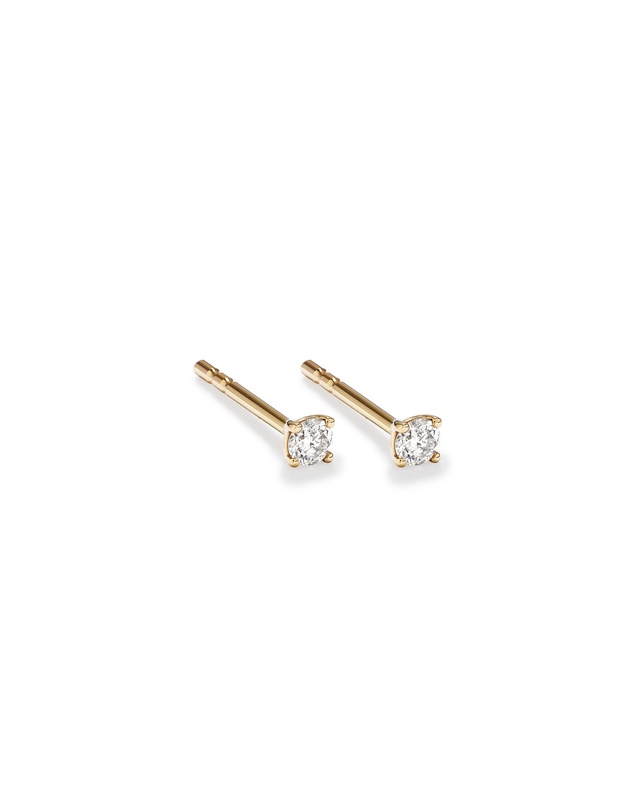 Michael Hill - 0.10 Carat TW Diamond Mini Solitaire Stud Earrings in 10kt Yellow Gold