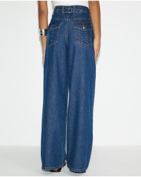 Dazie - Berlin Cinch Waistband Baggy Jeans