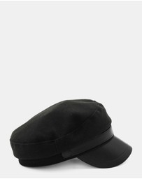 Morgan & Taylor - Keira Paper Boy Cap in Black