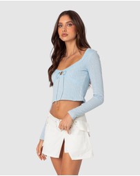 EDIKTED - Lorey Lacey Knit Top