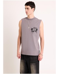 Black Noise White Rain - Asteroid Muscle Tank
