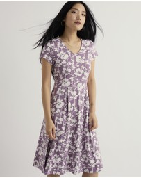 Seasalt - Seasalt Cornwall Purple Pier View Jersey Dress