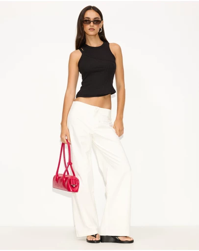 Dazie - Glow Up Linen Low-Waisted Pants
