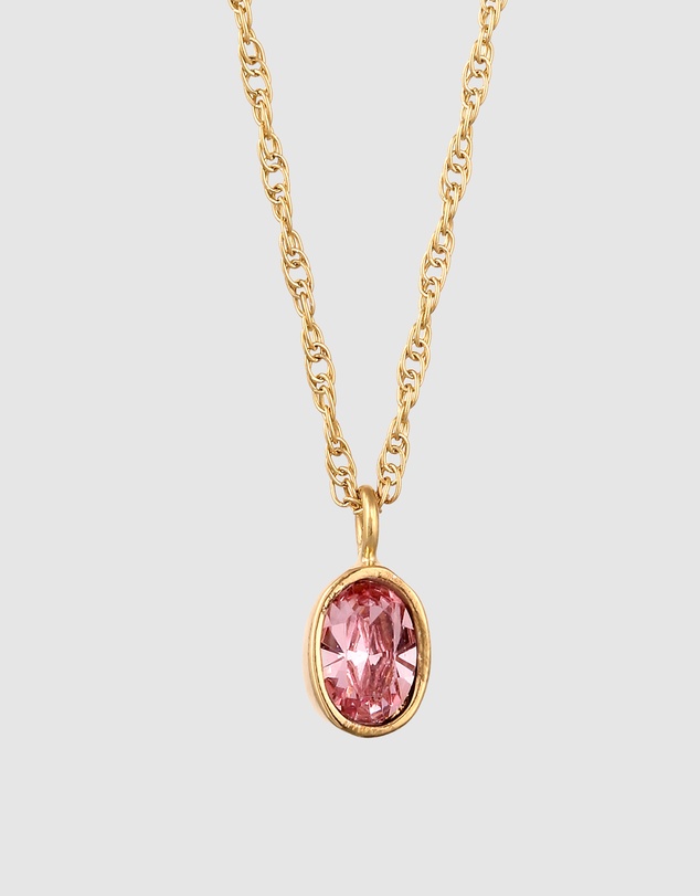 Elli Jewelry - Necklace Choker Crystal Oval 925 Sterling Silver Gold-Plated