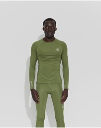 SKINS - SKINS Compression Men's Series-2 Gym Clothing Mens Long sleeve Top Khaki