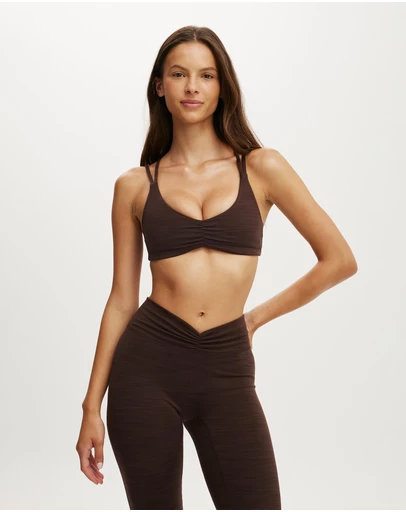 Cotton On Body Active - Ultra Soft Scrunch Front Strappy Crop
