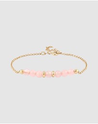 Elli Jewelry - Bracelet Quartz Beads 925 Sterling Silver Gold-Plated