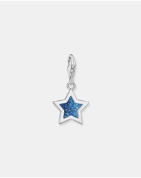 THOMAS SABO - Silver Star Charm With Dark Blue Glitter
