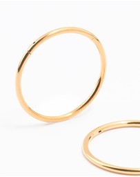 Lovisa - Gold Plated Surgical Steel Sleeper Earrings 14MM