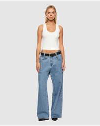 Nakedvice - The Carrie Black Topstitch Belt