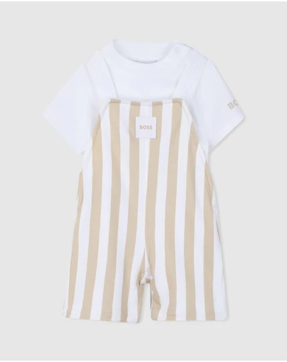 BOSS - Dungarees And T Shirt - Kids