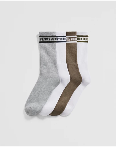 Country Road - Cr Sport Crew Pack Of 4