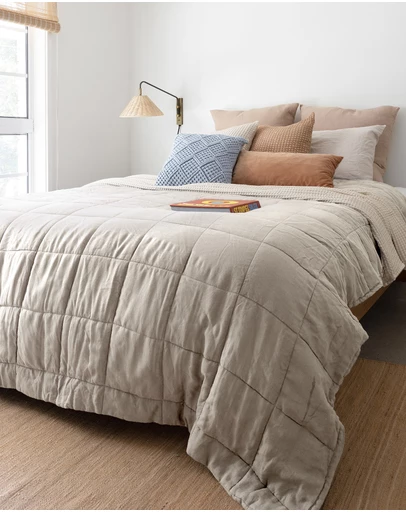 Bambury - Linen Quilted Coverlet
